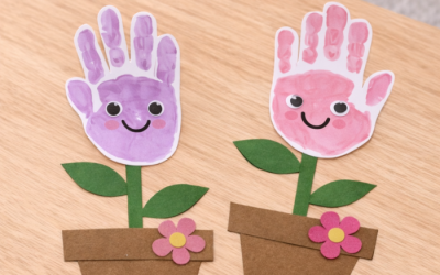 Spring Handprint Flower Craft for Toddlers and Preschoolers